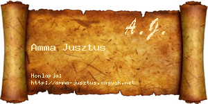Amma Jusztus névjegykártya